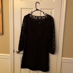 Black lace and silk lining dress